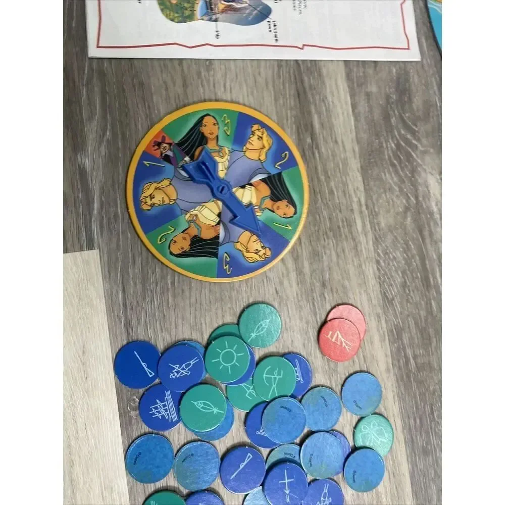 Pocahontas Board Game Disney 1994 Milton Bradley NOT COMPLETE- READ